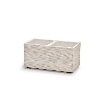 Ghiveci MADERA CASE ECO WOOD 77 cm, alb, alb, M