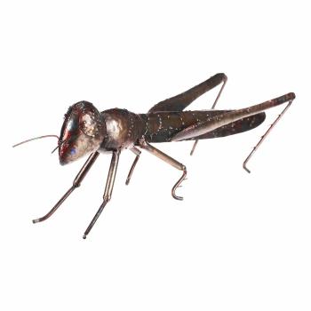 Decorațiune de grădină din metal Grasshopper, 37 x12 x 14 cm