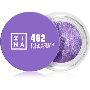 3INA The 24H Cream Eyeshadow fard de pleoape cremos culoare 482 - Purple 3 ml