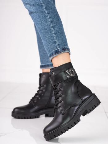 Femei confortabile lucrător negru negru toc plat