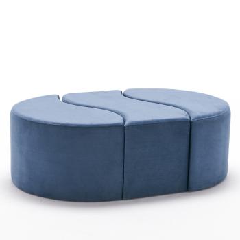 Taburet Alya Pouf Albastru, albastru