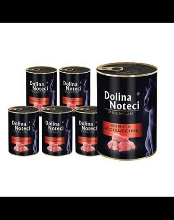 DOLINA NOTECI Premium Bogata in vitel pentru pisici adulte 12x400 g