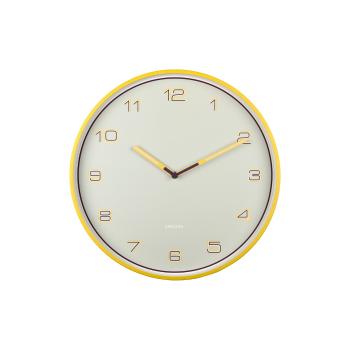Karlsson 6013BY design ceas de perete galben,diametru 40 cm