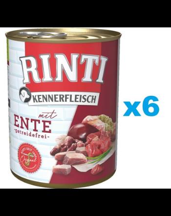 RINTI Kennerfleisch Duck rata 6x800 g conserve hrana caine