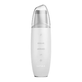 GESKE Spatulă cu ultrasunete cu microcurent 9 în 1 (MicroCurrent Skin Scrubber & Blackhead Remover) White