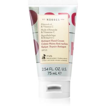 Korres Almond Oil & Vitamin C crema de maini impotriva petelor pigmentate SPF 15 75 ml