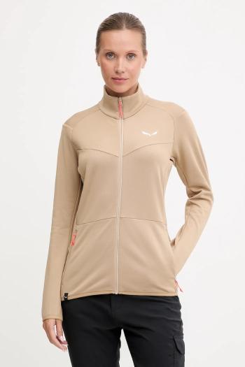 Outdoorová mikina Salewa Puez Cammino béžová farba, jednofarebná, 00.0000029095