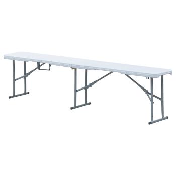 Autronic Bancă de grădină, metal, plastic, alb,AZ-K 1001 WT