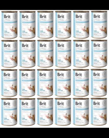 BRIT Veterinary Diet Obesity Lamb&amp;Pea 24x400 g aliment pentru caini obezi