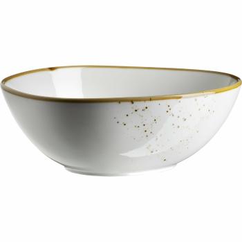 Mäser Bol oval Pintar Puncte maro alb 22 x 19 cm, maro, L