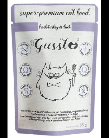 GUSSTO Cat Fresh Turkey&amp;Duck hrana pisici, curcan si rata 24x85 g