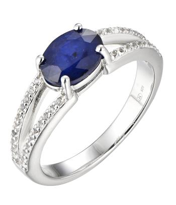 Brilio Silver Inel frumos din argint cu safir Precious Stone SR09004B 56 mm