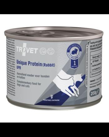 TROVET Unique Protein Rabbit UPR 6x200 g hrana caini si pisici, cu iepure