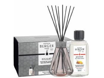 Maison Berger Paris Set cadou difuzor aromă Pyramide vintage roz + umplutură Portocală și scorțișoară 200 ml