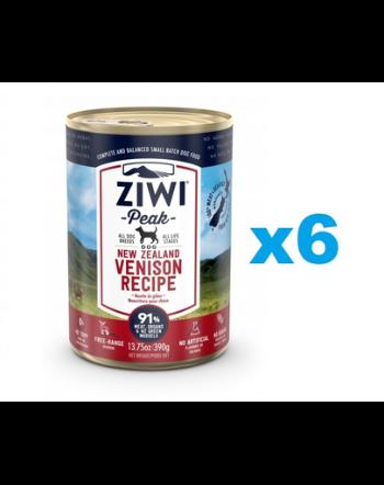 ZIWIPEAK Dog Venison cu vanat, hrana umeda caini 6x390 g