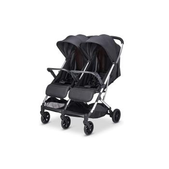 Cărucior  Babify Twin Air Gemelar, omologat până la 22 kg, ușor și compact, gri deschis