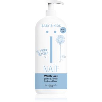 Naif Baby & Kids Wash Gel gel pentru spălarea și curățarea copiilor și a bebelușilor corp si fata Refill Me 500 ml