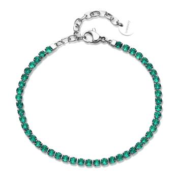 Brosway Brățară tenis din oțel cu zirconiu cubic verde Desideri BEI101