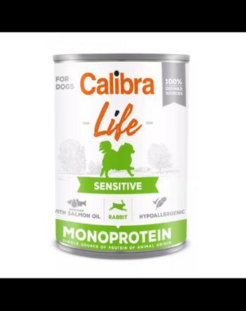 CALIBRA Dog Life Sensitive Rabbit 400 g cu iepure hrana completa pen­tru caini adulti