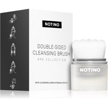 Notino Spa Collection Double-sided cleansing brush perie pentru curățarea profundă a tenului Grey