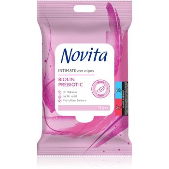 NOVITA Intimate Biolin Prebiotic Șervețele umede pentru igiena intima 15 buc