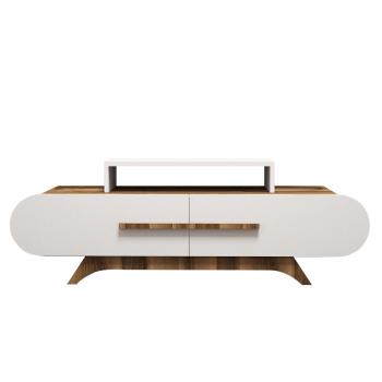Masă TV Rose Walnut Alb, alb