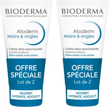 Bioderma Set de creme hrănitoare pentru mâini și unghii Atoderm Mains (Ultra-Nourishing Cream Hands & Nails) 2 x 50 ml