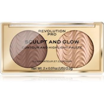 Revolution PRO Sculpt And Glow Patela pentru conturul fetei culoare Savanna Nights 2x2 g