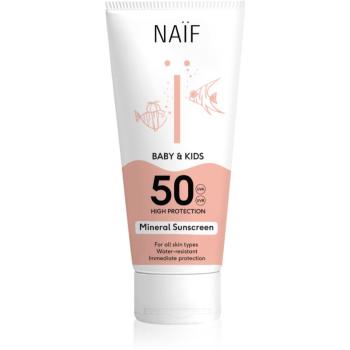 Naif Baby & Kids Mineral Sunscreen SPF 50 crema pentru protectie solara pentru bebeluși și copii mici SPF 50 175 ml