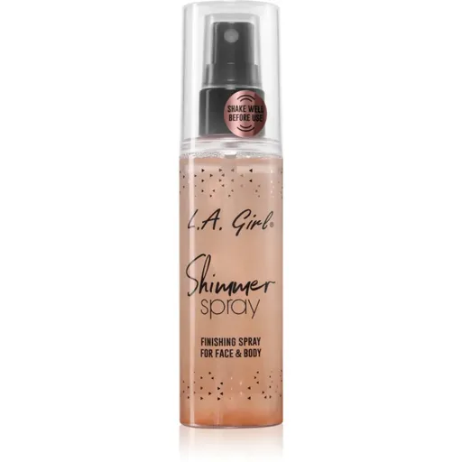 L.A. Girl Cosmetics Shimmer Spray fixator make-up pentru fata si corp culoare Rose Gold 80 ml