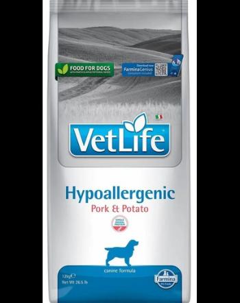 FARMINA VetLife Hypoallergenic Pork Potato Hrana caini adulti, cu porc si cartofi 12kg