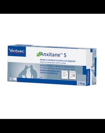 VIRBAC Anxitane S supliment pentru ameliorarea stresului pentru caini si pisici sub 10 kg, 30 tab.