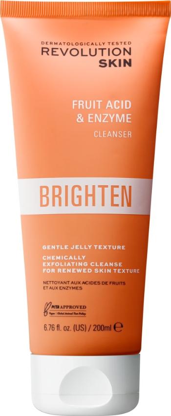 Revolution Skincare Peeling iluminator de curățare Brighten (Fruit Acid and Enzyme Cleanser) 200 ml