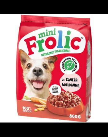 FROLIC Mini Naturally Irresistible 800 g hrana semi-umeda caini rase mici, cu vita