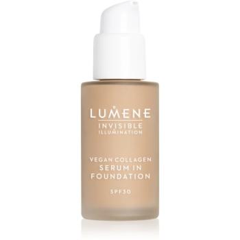 Lumene Invisible Illumination Vegan Collagen Serum in Foundation make-up cu textura usoara cu efect de nutritiv SPF 30 4 30 ml