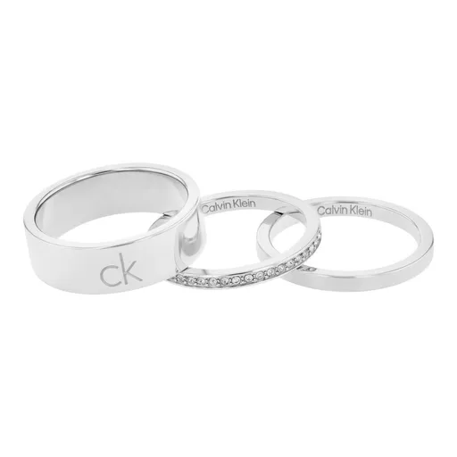 Calvin Klein Set elegant de inele din oțel Trio 35000794 56 mm