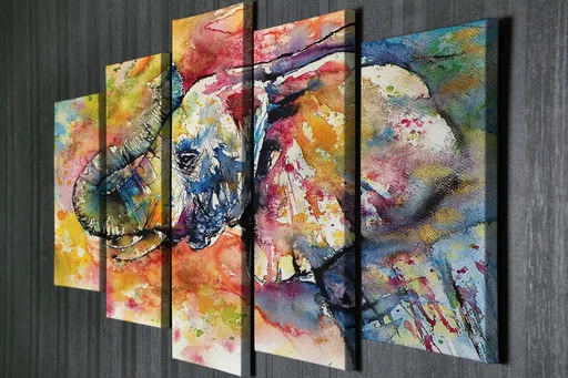 Tablou decorativ, BC107, Cadru: 100% LEMN (grosime: 3 cm), Multicolor