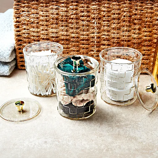 Set de 3 recipiente pentru cosmetice