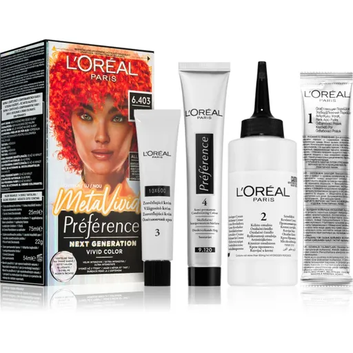 L’Oréal Paris Préférence Meta Vivids vopsea de păr semipermanentă culoare 6.403 Meta Coral 1 buc
