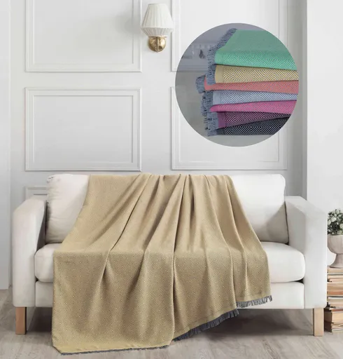 Cuvertura de pat, L'essentiel Maison, Elite, Galben mustar