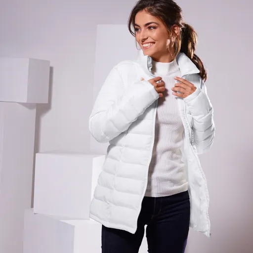 Jachetă matlasată de culoare solidă, scurtă