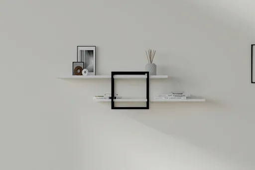 Raft de perete, Hanah Home, Mone, 120x30x18 cm, Alb