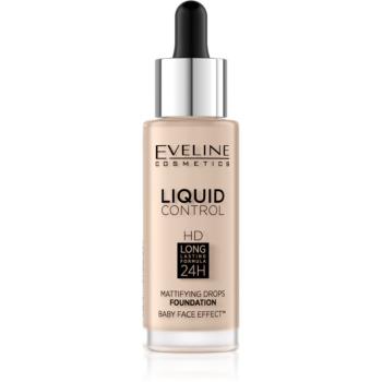 Eveline Cosmetics Liquid Control fond de ten lichid pipeta culoare 010 Light Beige 32 ml