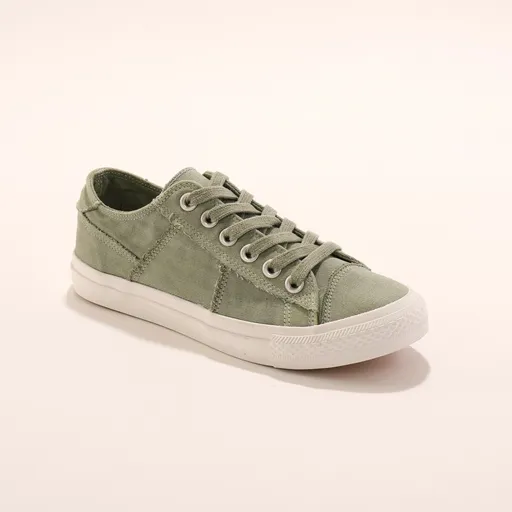 Adidași din in cu cusături și aspect spălat