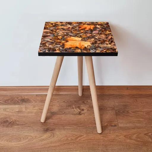 Masuta, Hanah Home, Shp22, 35x42x35 cm, Galben/Maro