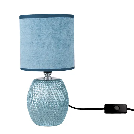 Lampă de masă din ceramică Luna, albastru , 13 x26,5 x 13 cm, albastru