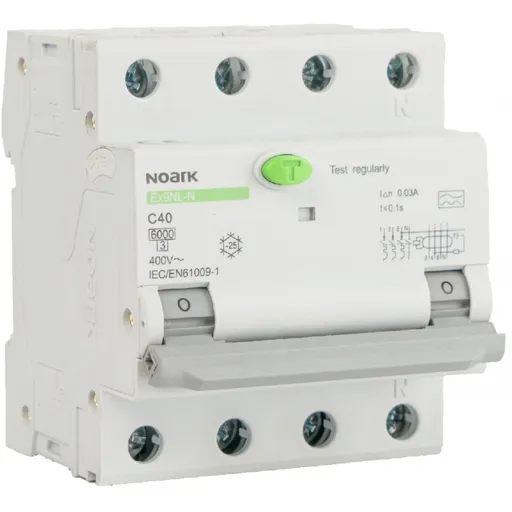 Intrerupator automat diferential RCBO Ex9NL-N 3P+N 40A 30mA curba B tip A Noark 111534