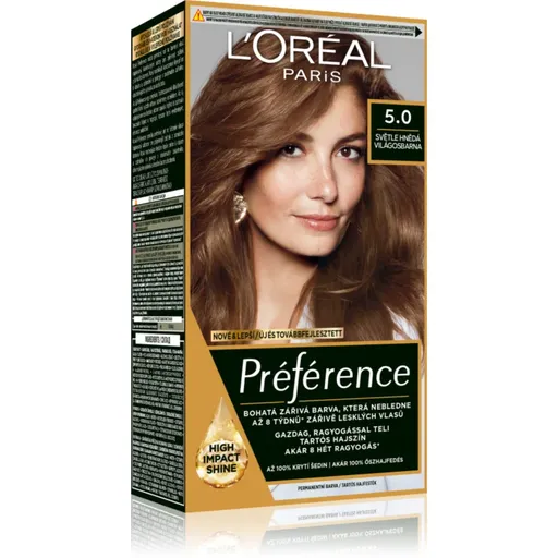 L’Oréal Paris Préférence culoare par culoare 5.0 Light Brown 1 buc