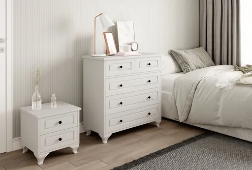 Dulap, Hanah Home, Rb-020-02, 90x86x40 cm, Alb mat