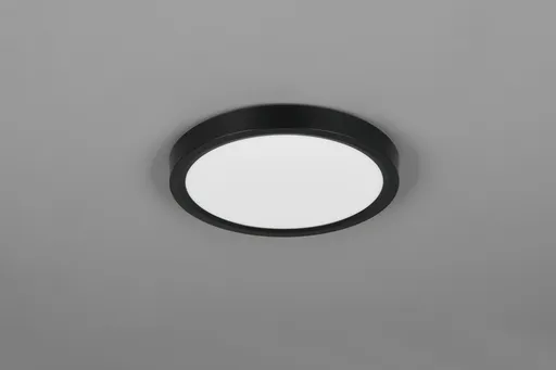 Plafoniera Draco, RL, 23x2.6 cm, 18W, 1x SMD, plastic, negru mat